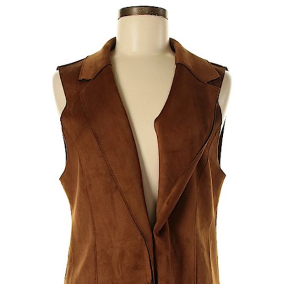 NWT Lemon Tart Etseri Faux Suede Vest - Picture 2 of 5